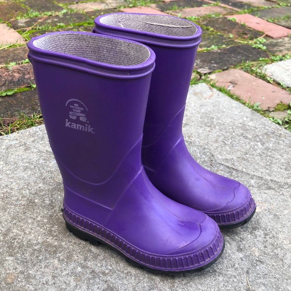 Kamik Purple Rain Boots Little Girl 8